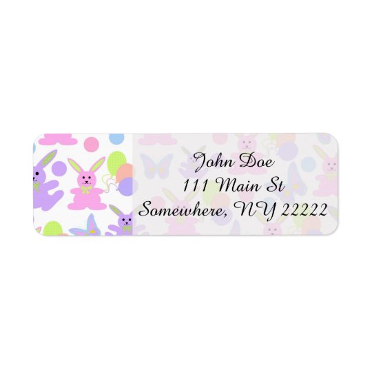 Easter Party Pattern Return Address Label