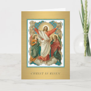 Easter Paschal Prayer Christ is Risen Holiday Card