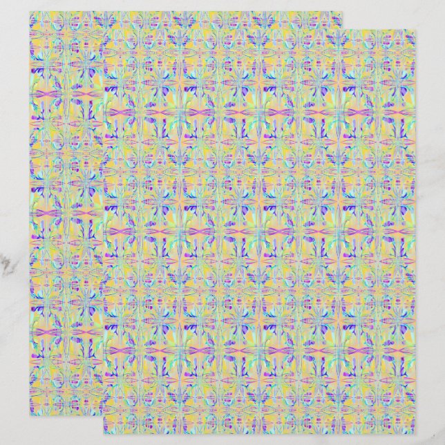 Easter Pastel Abstract 2-Sided Scrapbook Paper (Front/Back)