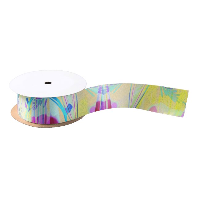 Easter Pastel Abstract Party Grosgrain Ribbon Satin Ribbon (Spool)