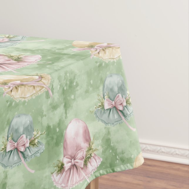 Easter Pastel Baby Bonnets Tablecloth (In Situ)