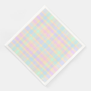 Easter Pastel Plaid Party Paper Napkins