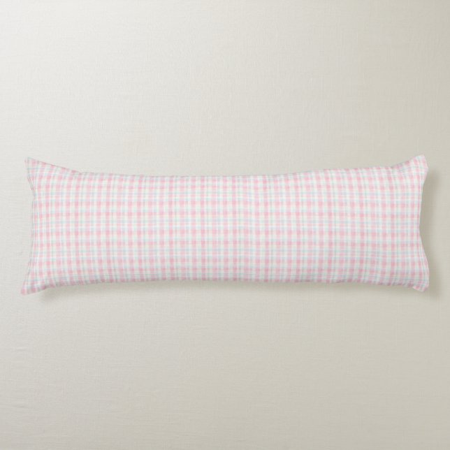 Easter Pastel Plaid Seamless Fabric – Cute  Body Cushion (Front)