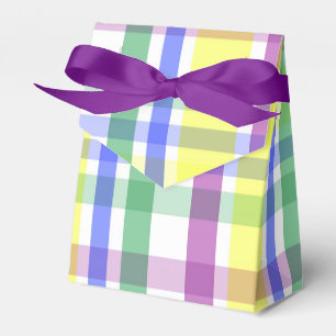 Easter Pastel Plaid Spring Pattern Favour Box