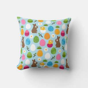 Easter Pattern Throw Pillow