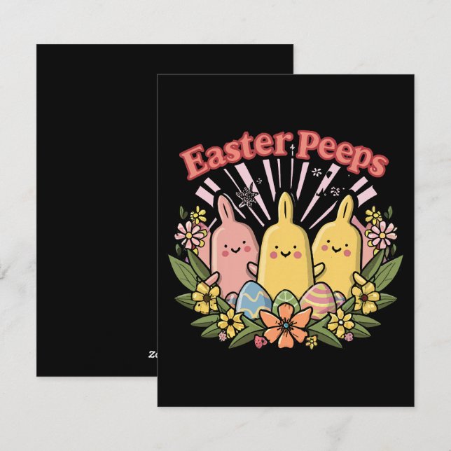 Easter Peeps Holiday Card (Front/Back)
