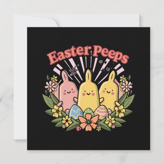 Easter Peeps Invitation (Front)