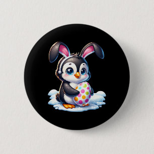 Easter Penguin Lover Egg Eggs Bunny Rabbit Bunnies 6 Cm Round Badge