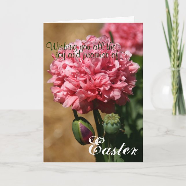 Easter peonies card (Front)