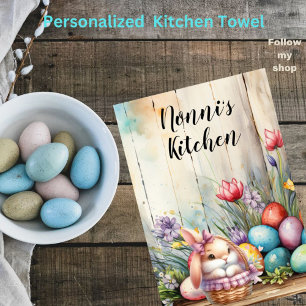 Easter Personalised Grandmother's Mother's Aunt's Tea Towel