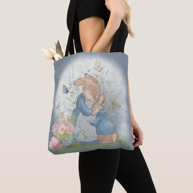 Easter Peter Rabbit Tote Bag (Close Up)