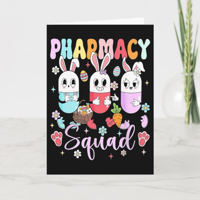 Easter Pharmacy Squad Pills Pharmacist Certified P Card (Front)