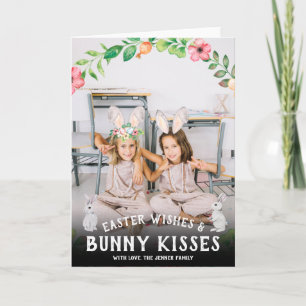 Easter Photo Card Whimsical Bunny Ears