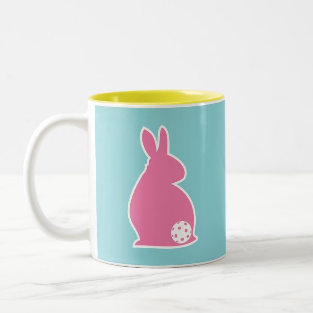 Easter Pickleball Two-Tone Coffee Mug (Left)