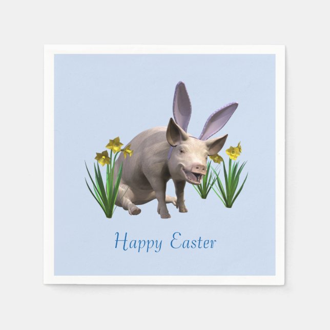 Easter Pig Napkin (Front)