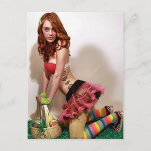 Easter Pin Up Holiday Postcard