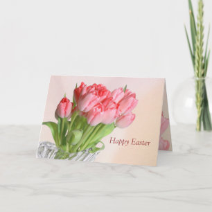 Easter pink Tulips Card