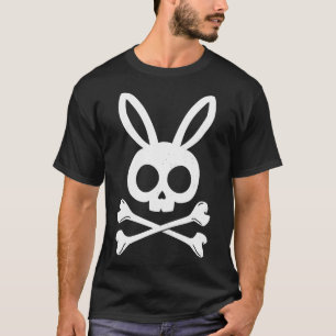 Easter Pirate Jolly Roger Bunny Skull Rabbit T-Shirt