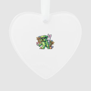 Easter Pixel Gamer Bunny Gaming Toddler Boys Kids  Ornament