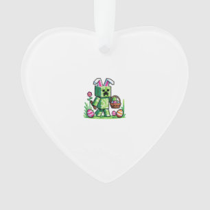 Easter Pixel Gaming Bunny Egg Hunting Boys Kids Yo Ornament