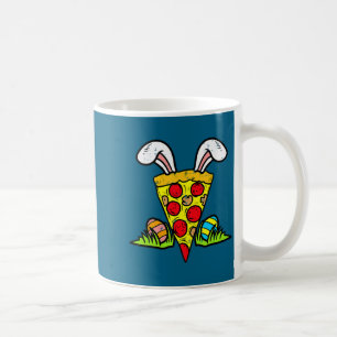 Easter pizza slice bunny ears funny snack food fo coffee mug