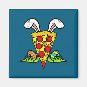 Easter pizza slice bunny ears funny snack food fo magnet