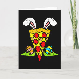 Easter Pizza Slice Bunny Ears Funny Snack Food Foo Card