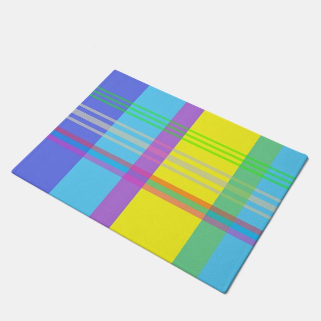 Easter Plaid Doormat (Angled)