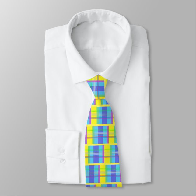 Easter Plaid Tie (Tied)
