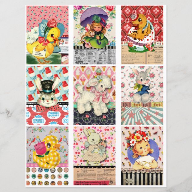 Easter Pocket Cards  Easter ATC cards  (Front)