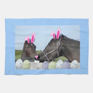 Easter Pony and Horse Tea Towel