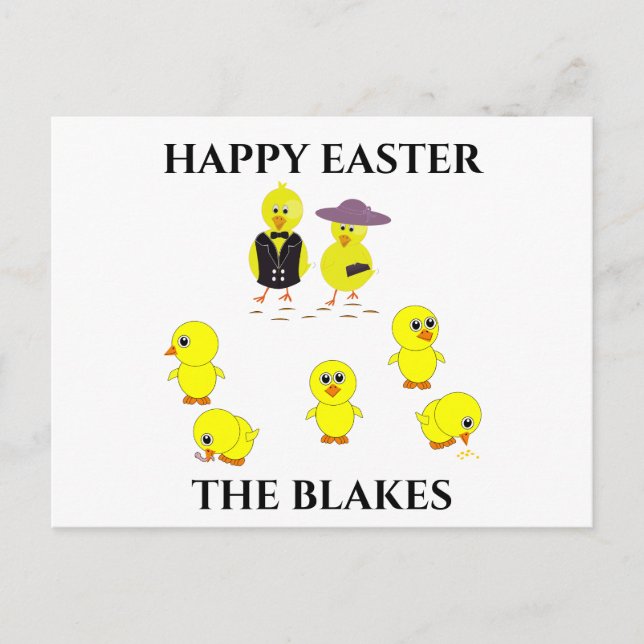 Easter postcard personalised. (Front)