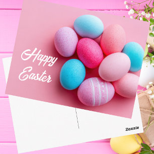 Easter Postcard with Easter Eggs