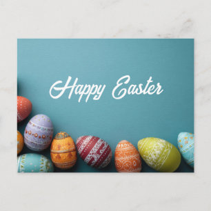 Easter Postcard with Easter Eggs