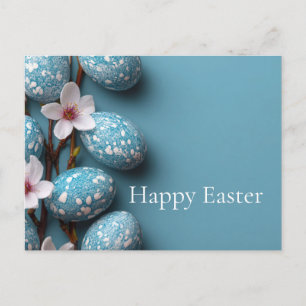 Easter Postcard with Easter Eggs