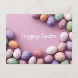 Easter Postcard with Easter Eggs