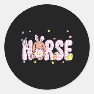 Easter Postpartum Nurse Groovy NICU Neonatal Mom B Classic Round Sticker