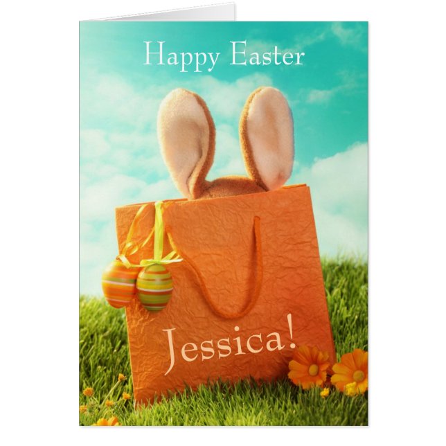 Easter Present with Rabbit and Easter Eggs (Front)