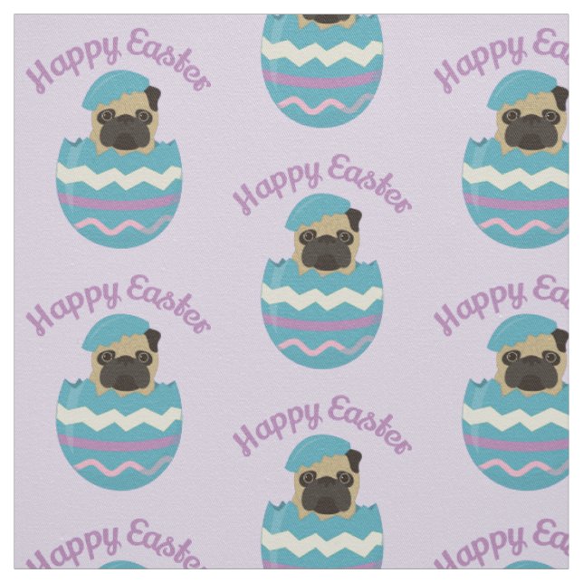 Easter Pug 2 Fabric (Swatch)