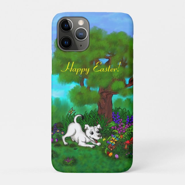 Easter - Puppy Capo and Butterfly Case-Mate iPhone Case (Back)
