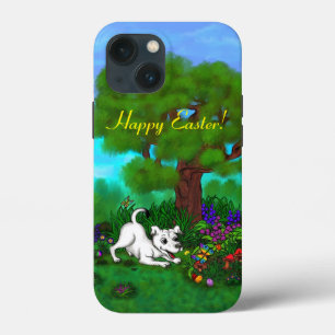 Easter - Puppy Capo and Butterfly iPhone 13 Mini Case