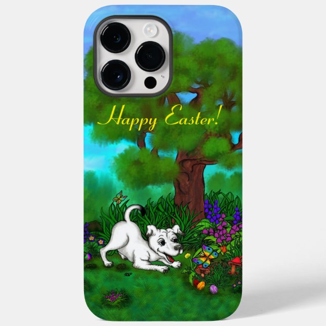 Easter - Puppy Capo and Butterfly Case-Mate iPhone Case (Back)