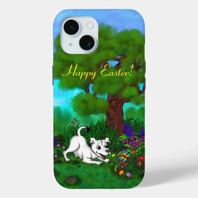 Easter - Puppy Capo and Butterfly Case-Mate iPhone Case (Back)