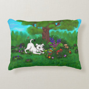 Easter - Puppy Capo and Butterfly Decorative Cushion