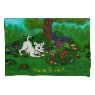 Easter - Puppy Capo and Butterfly Pillowcase
