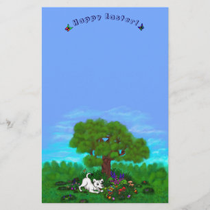 Easter - Puppy Capo and Butterfly Stationery