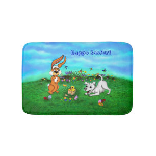 Easter - Puppy Capo Rabbit and Chick Bath Mat