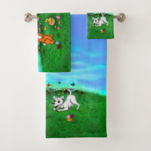 Easter - Puppy Capo Rabbit and Chick Bath Towel Set