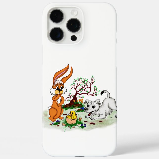 Easter - Puppy Capo Rabbit and Chick Case-Mate iPhone Case (Back)