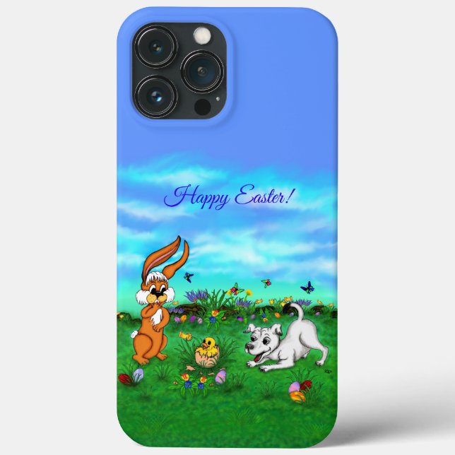 Easter - Puppy Capo Rabbit and Chick Case-Mate iPhone Case (Back)